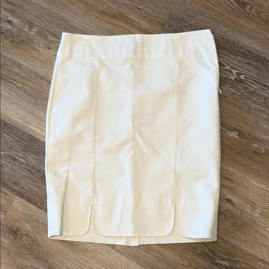 The Limited White Pencil Skirt With Front Slits